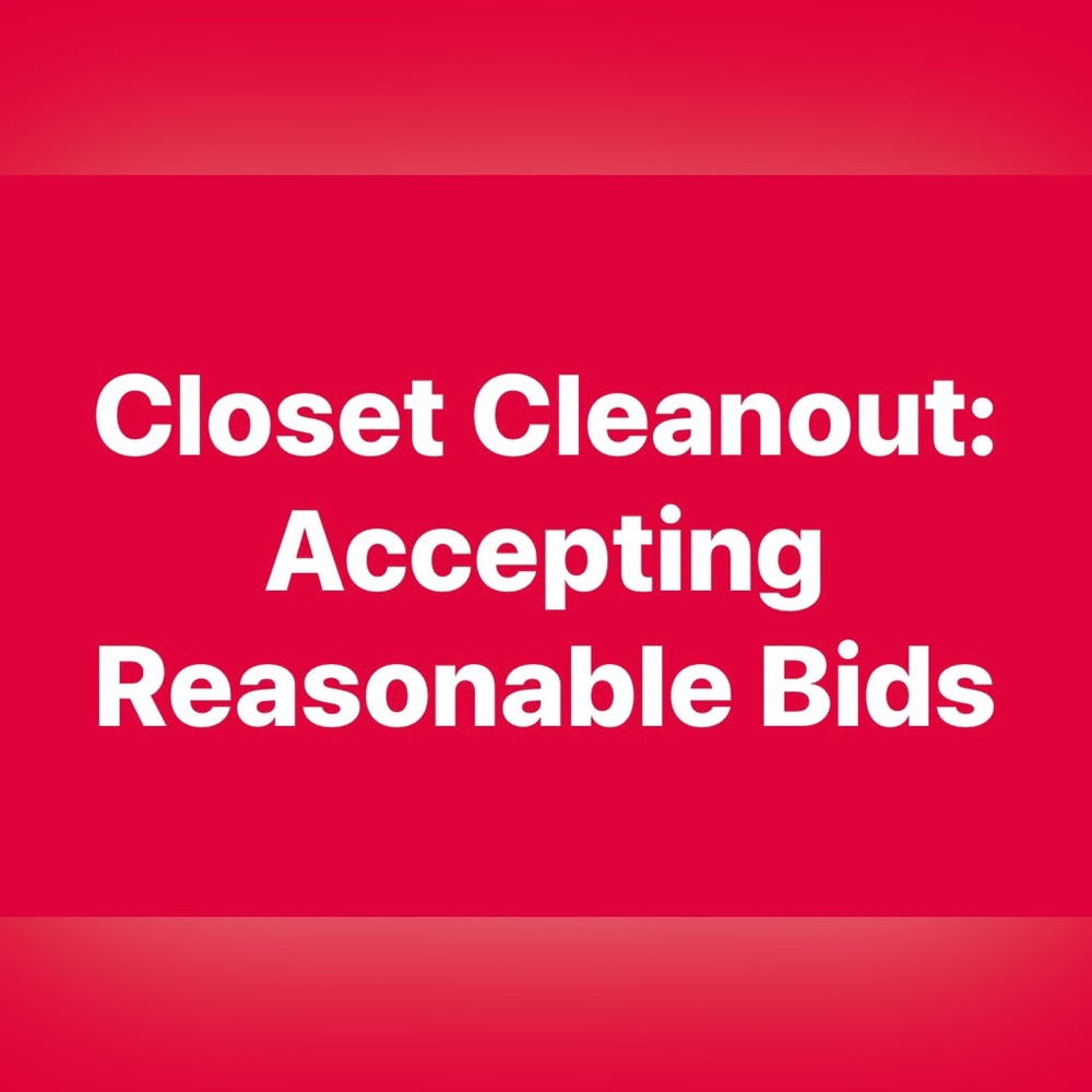 It's about time to let go of things I don't use! Reasonable offers